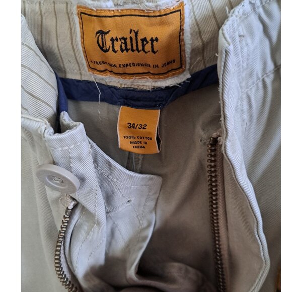 Vintage Y2k Trailer Khaki Cargo  34x32 NWT - Picture 2 of 3